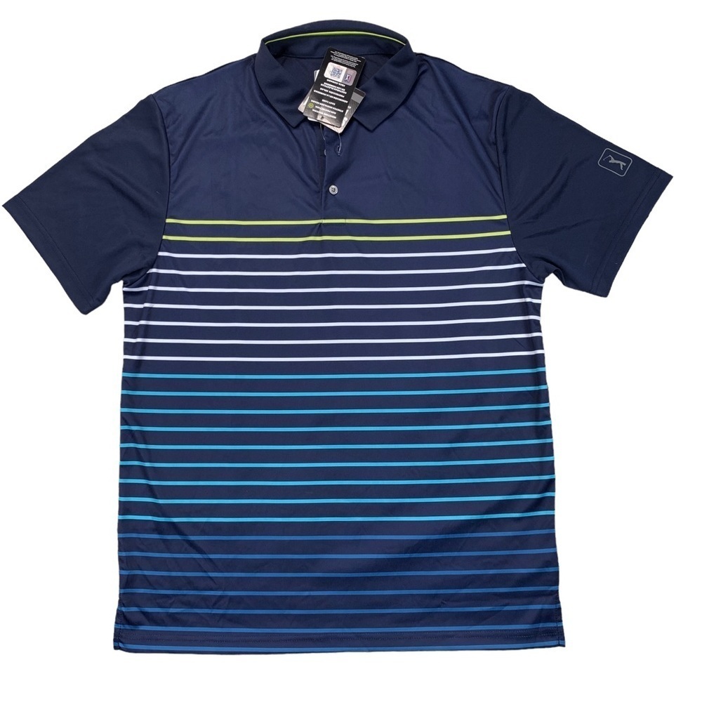 Pga Tour Men's Contrast Stripe Polo Shirt L